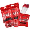 Kit 2x Whey 900g + BCAA + Creatina + Coqueteleira + Dextrozz