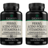 Ferro, Ácido Fólico e Vitamina B12 Bioklein 60 cápsulas