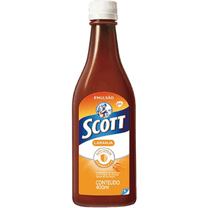 Emulsão Scott Óleo de Fígado de Bacalhau Sabor Laranja 200 mL