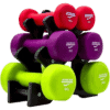 Kit 3 Halteres Sextavados + Suporte 12 kg — Ahead Sports